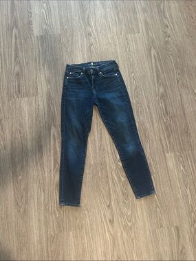 7 For All Mankind Dark Blue Skinny Jeans